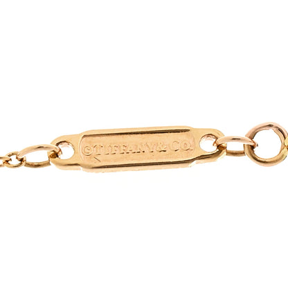 Tiffany 18K Rose Gold Diamond Large T Smile Pendant Necklace