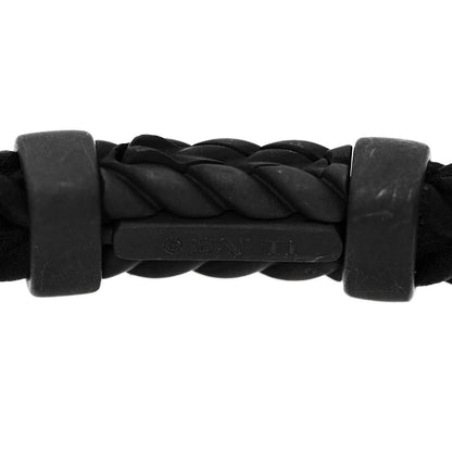 David Yurman Titanium Rubber 6mm Chevron Bracelet Black