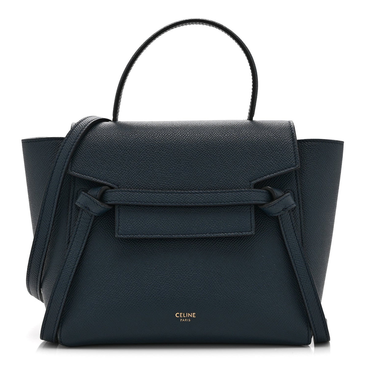Celine Baby Grained Calfskin Nano Belt Bag Abyss Blue