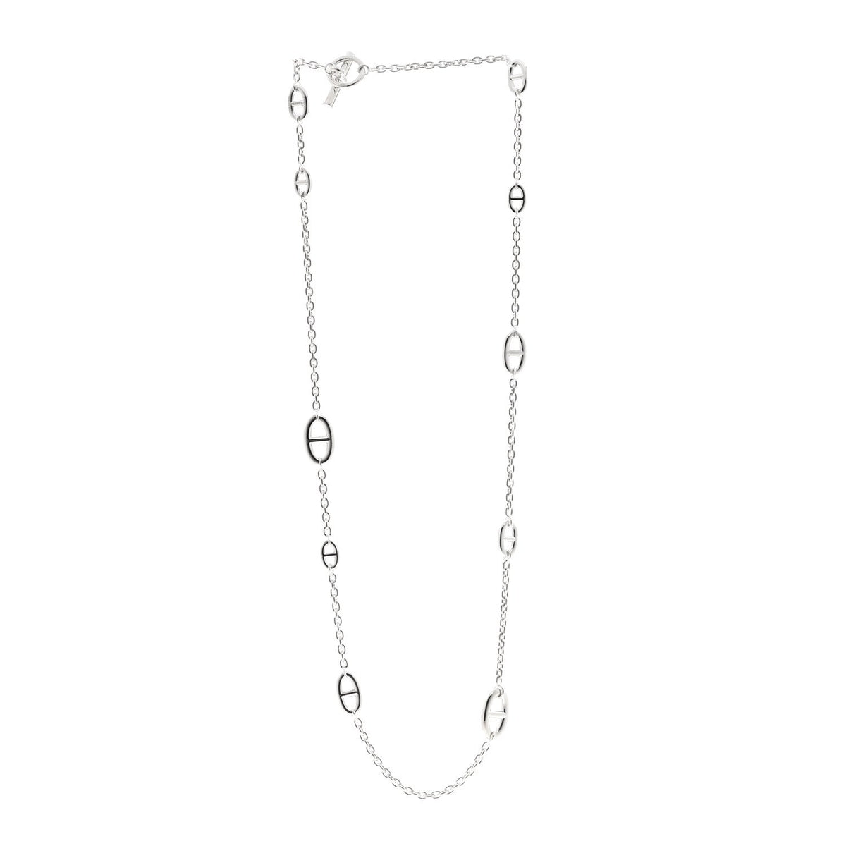 Hermes Sterling Silver Farandole Necklace 80