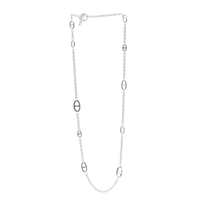 Hermes Sterling Silver Farandole Necklace 80