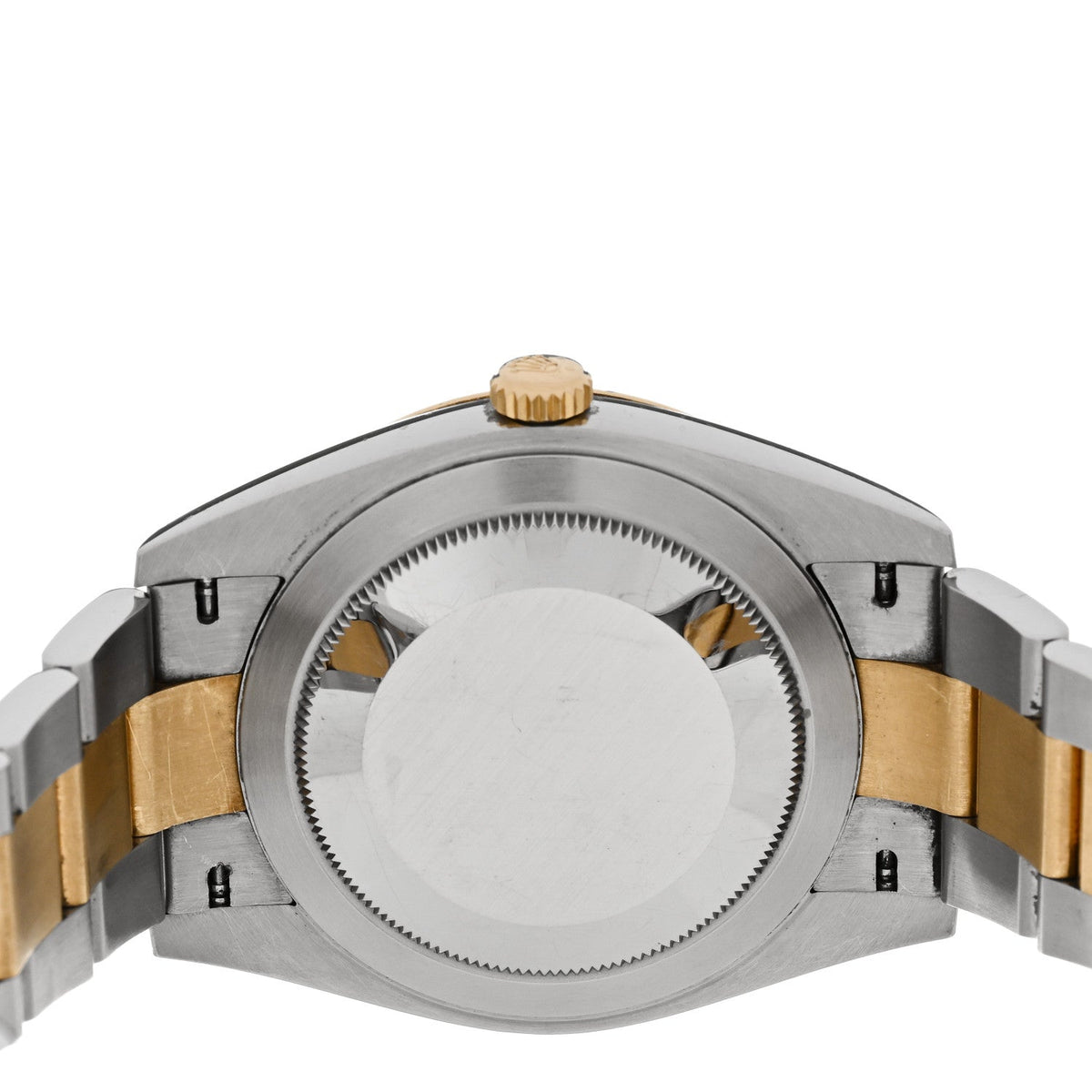 Rolex Stainless Steel 18K Yellow Gold 41mm Oyster Perpetual Datejust Watch Black 126333