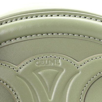 Celine Smooth Calfskin Cuir Small Triomphe Oval Bag Sage