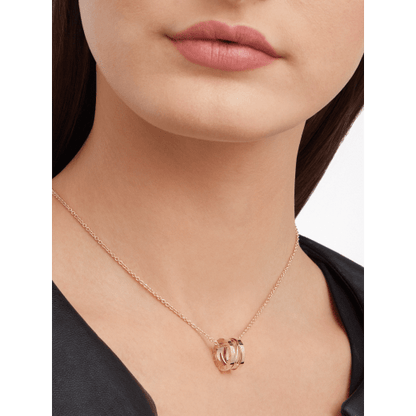 Bulgari 18K Rose Gold B.zero1 Pendant Necklace