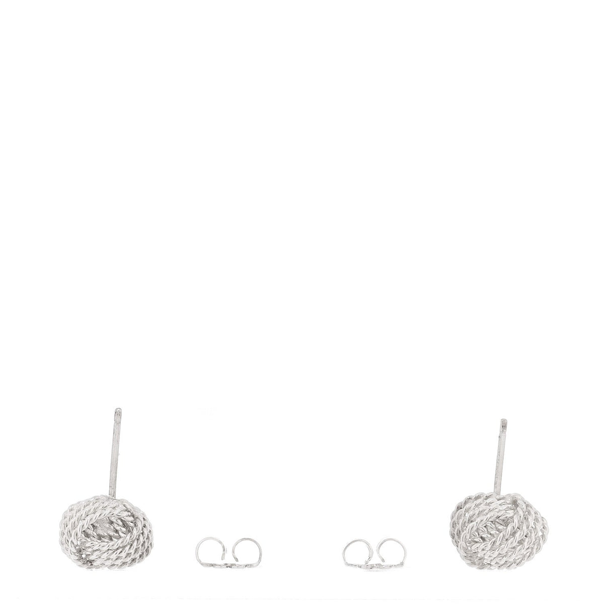 Tiffany Sterling Silver Twist Knot Earrings