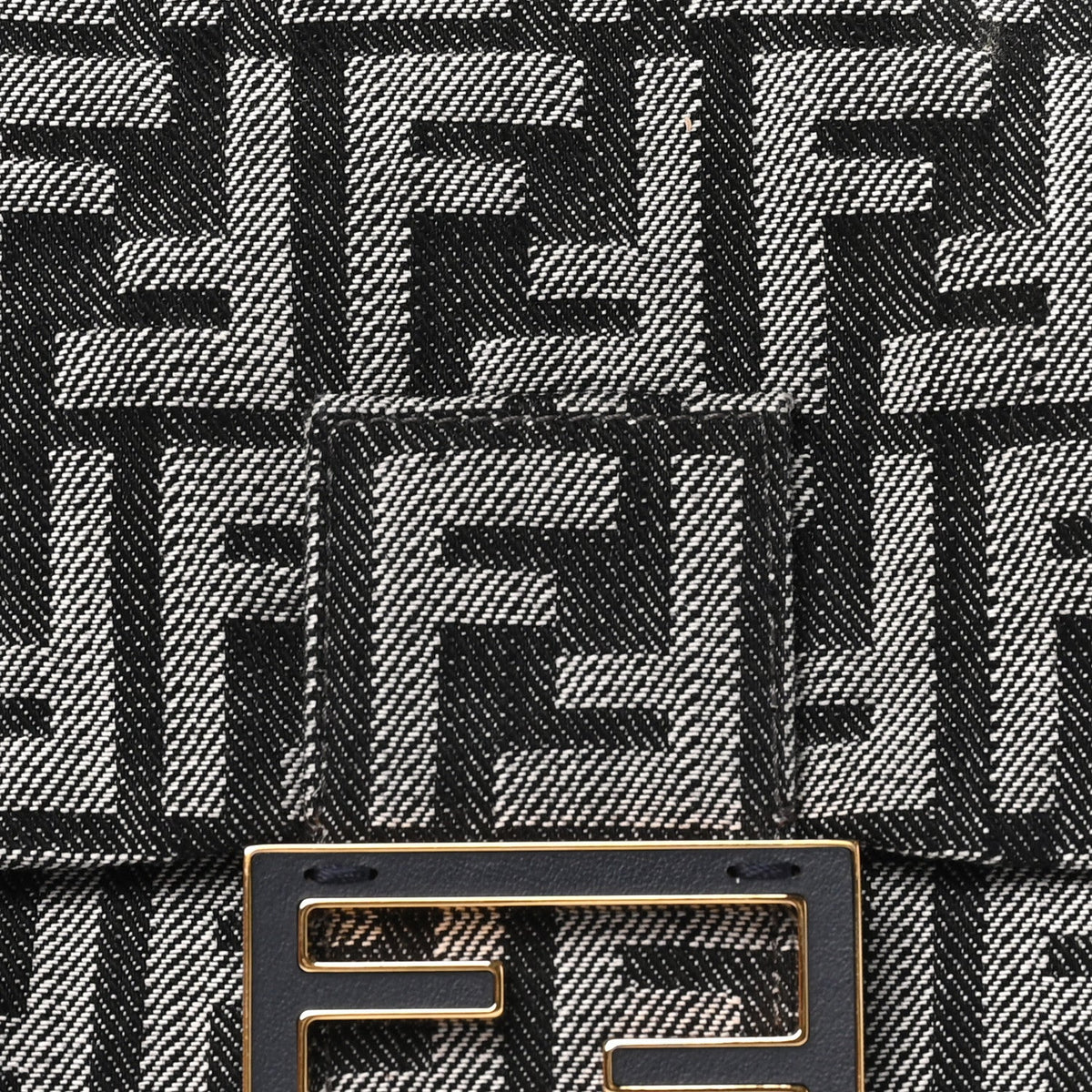 Fendi Denim Small Mamma Baguette Dark Blue