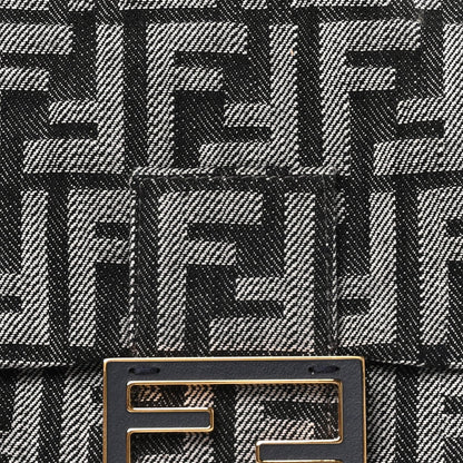 Fendi Denim Small Mamma Baguette Dark Blue