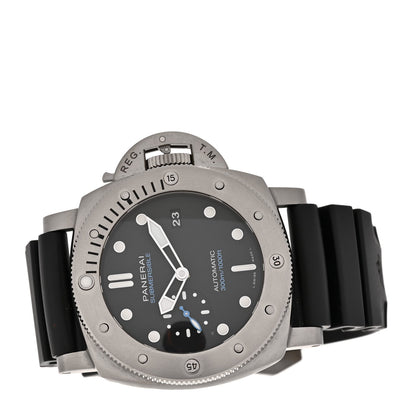 Panerai Titanium Rubber 47mm Luminor Submersible Automatic Watch Black PAM1305