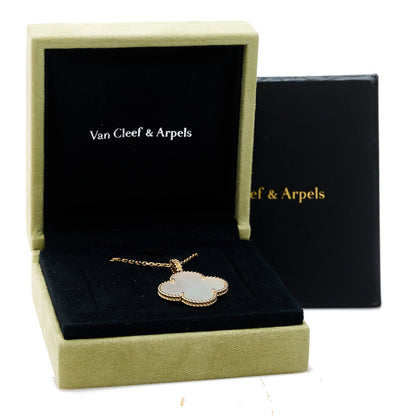 Van Cleef & Arpels 18K Yellow Gold Mother of Pearl Magic Alhambra Long Necklace