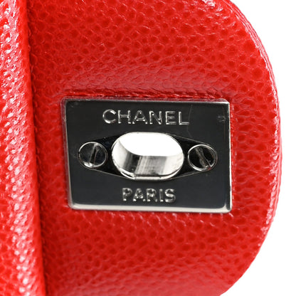 Chanel Caviar Quilted Medium Double Flap Red