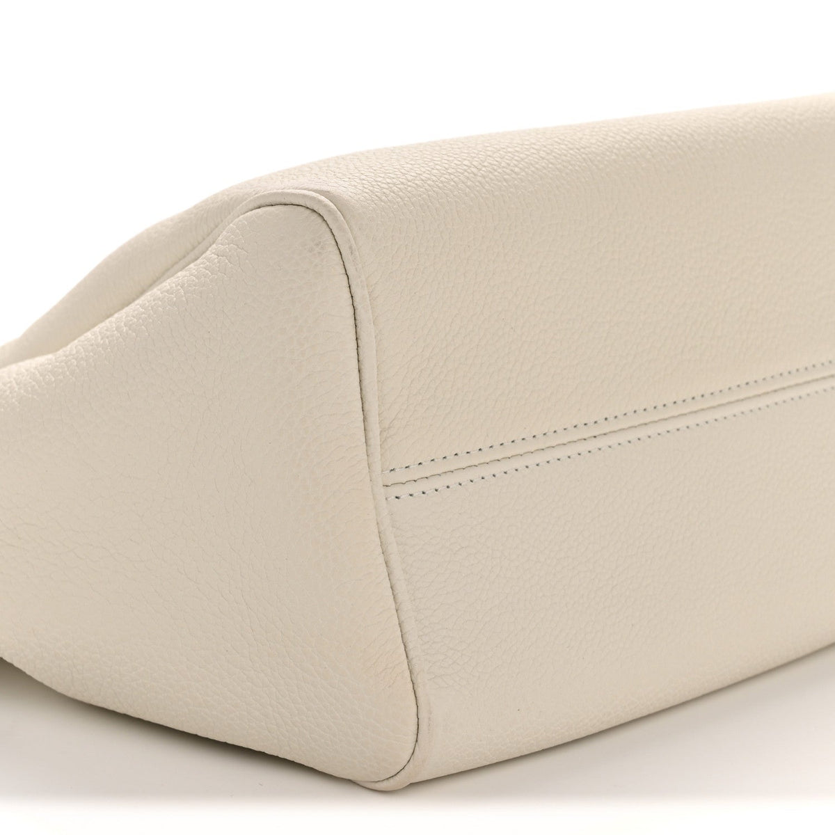 Celine Calfskin Cuir Small Triomphe Cabas Drawstring White