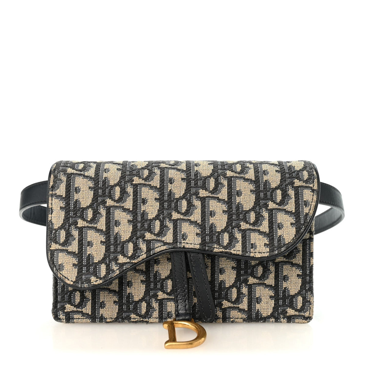 Christian Dior Oblique Saddle Belt Bag Blue