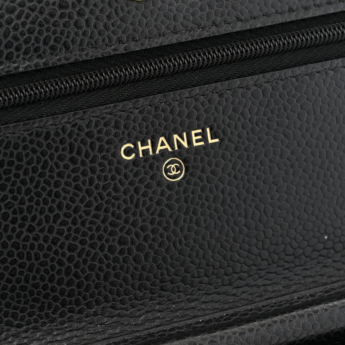 Chanel Caviar Quilted Wallet on Chain WOC Black
