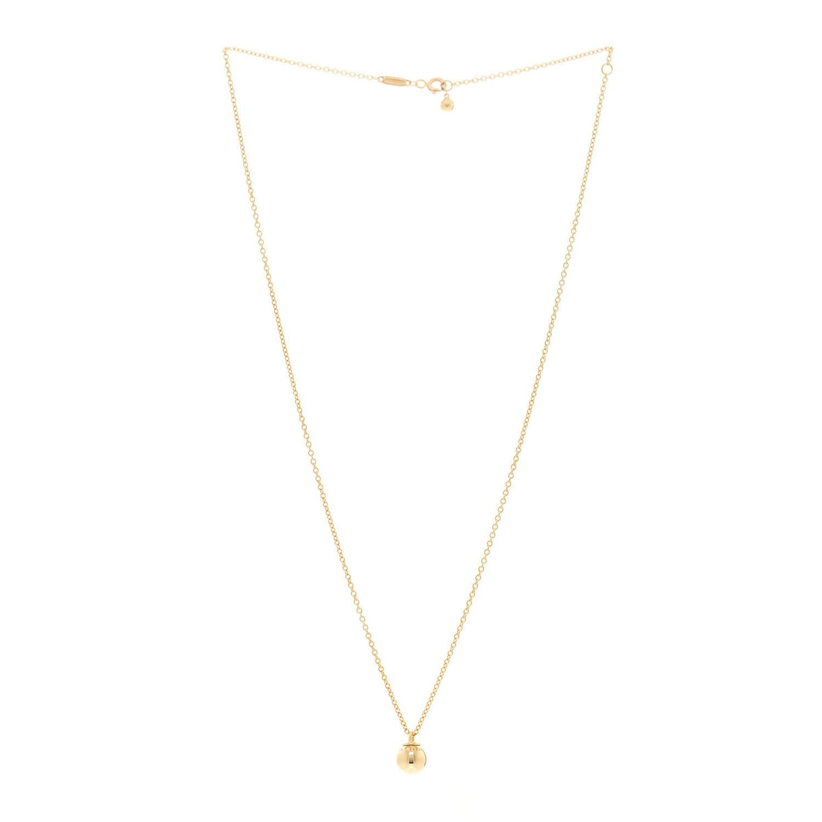 Tiffany 18K Yellow Gold 8mm HardWear Ball Pendant Necklace