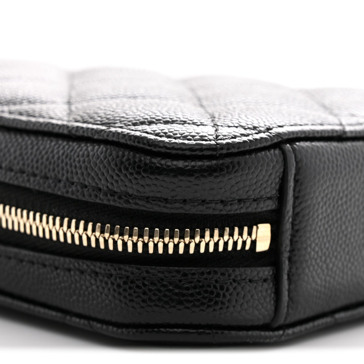 Chanel Caviar Quilted Phone Holder Wallet On Chain WOC Black