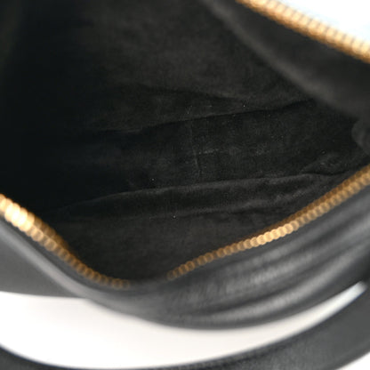 Celine Supple Calfskin Cuir Triomphe Small Heloise Shoulder Bag Black