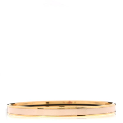 Hermes Enamel Printed Extra Narrow Uni Bracelet 70 Creme