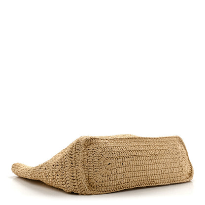 Saint Laurent Raffia Rive Gauche Tote Natural