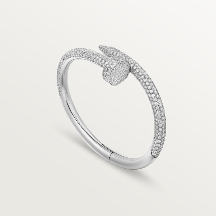 18K White Gold Diamonds Cartier Juste un Clou Large Model Bracelet