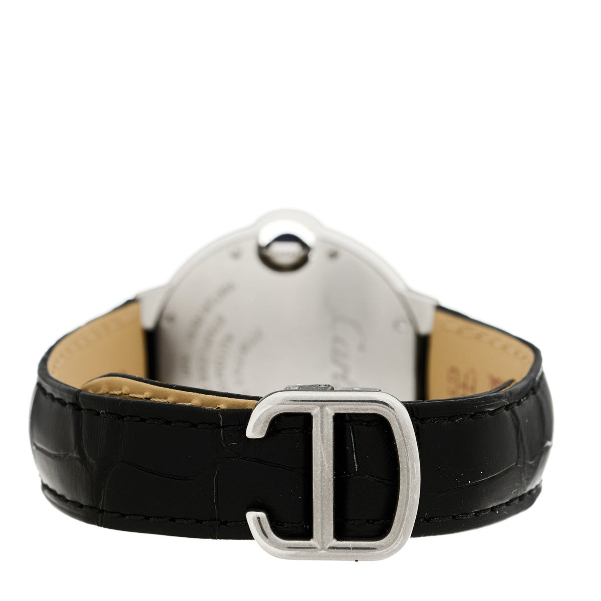 Cartier Stainless Steel Alligator 33mm Ballon Bleu De Cartier Watch