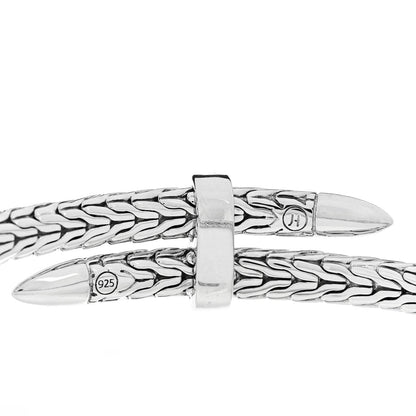 John Hardy Sterling Silver Blue Sapphire Classic Chain Spear Flex Cuff Bracelet