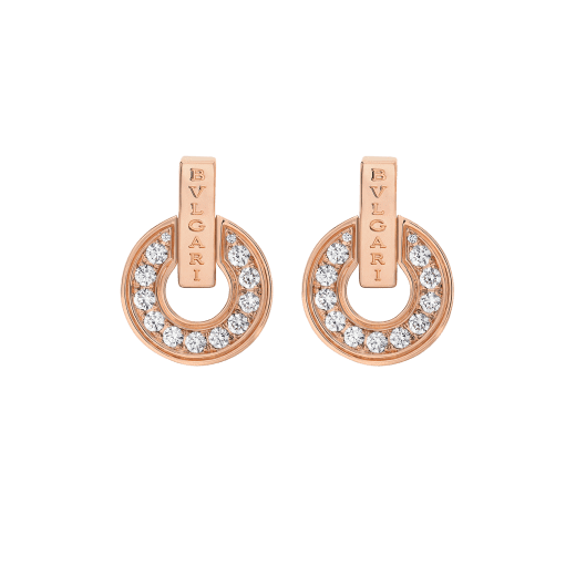 18K Gold Diamond Mother of Pearl Earrings