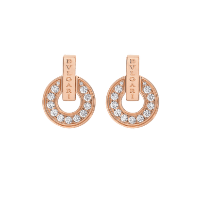 18K Gold Diamond Mother of Pearl Earrings
