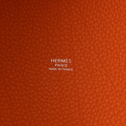 Hermes Taurillon Clemence Picotin Lock 18 PM Orange
