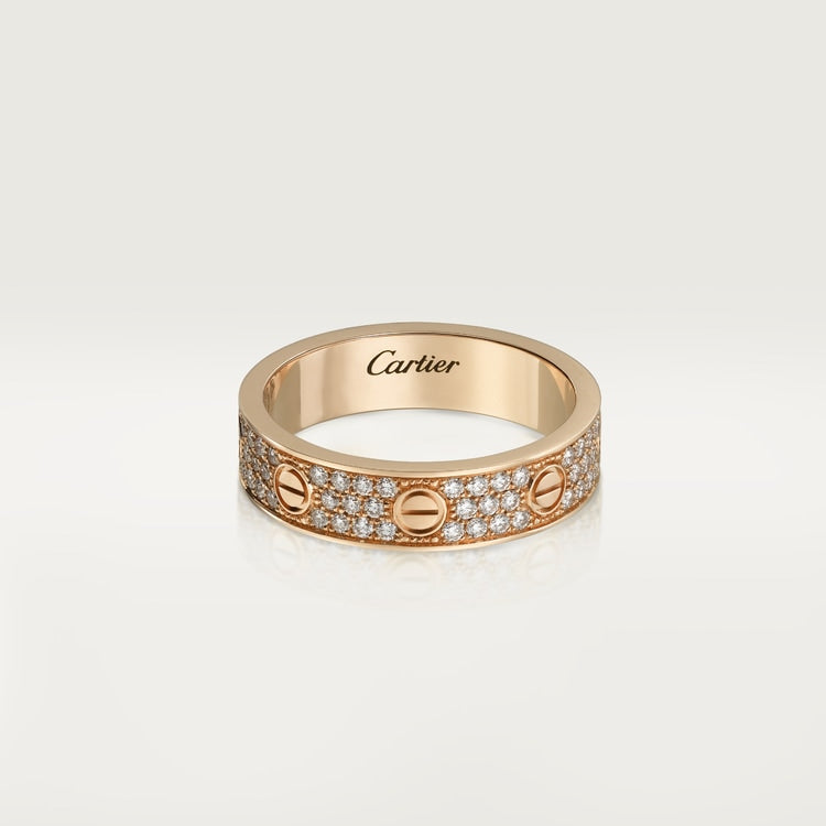18K Gold Diamonds Cartier Love Ring