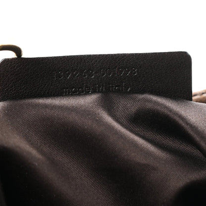 Saint Laurent Snakeskin Saharienne Shoulder Bag Brown 1983087