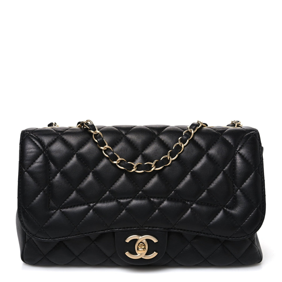 Chanel Lambskin Quilted Medium Mademoiselle Chic Flap Black