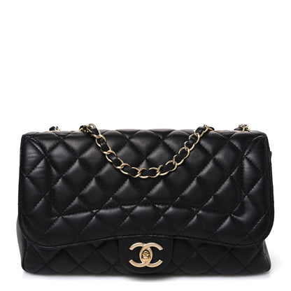 Chanel Lambskin Quilted Medium Mademoiselle Chic Flap Black