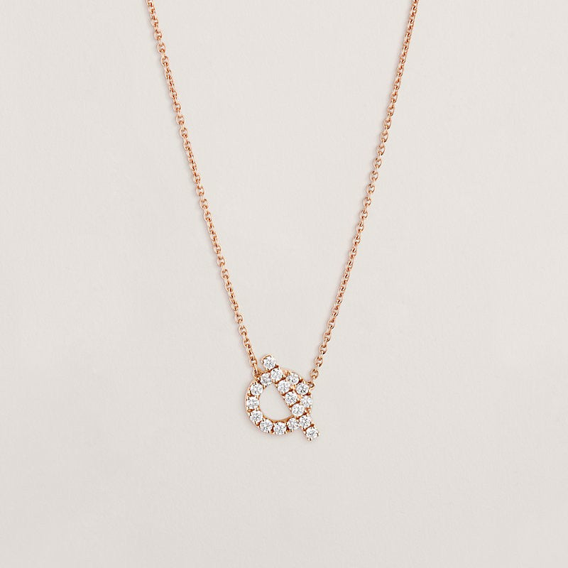 18K Gold Diamond Hermes Finesse Pendant