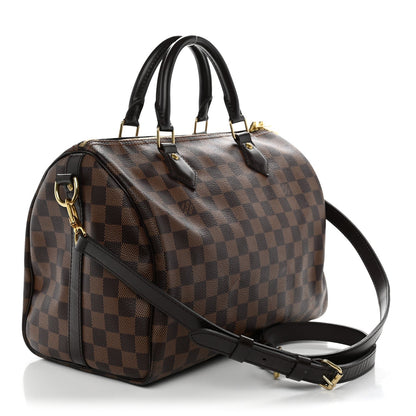 Louis Vuitton Damier Ebene Speedy Bandouliere 30 Brown