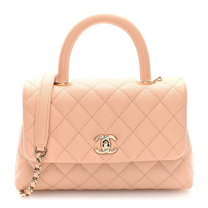 Chanel Caviar Quilted Mini Coco Handle Flap Light Pink 1988537