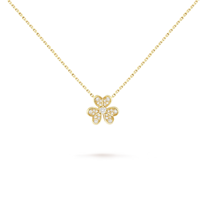 18K Gold Diamond VCA Frivole Mini Pendant