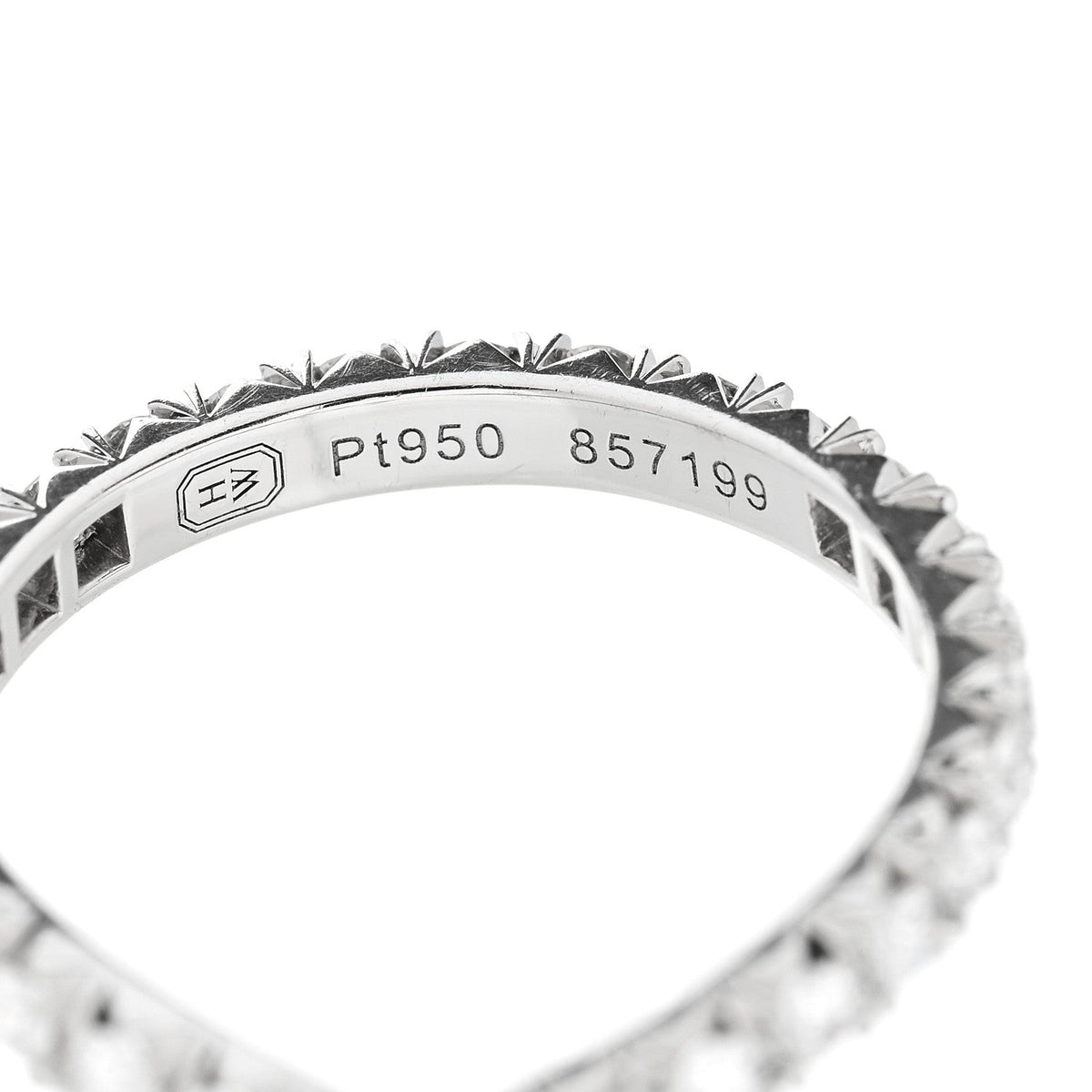 Harry Winston Platinum Diamond Ribbon Wedding Band Ring 50 5.25