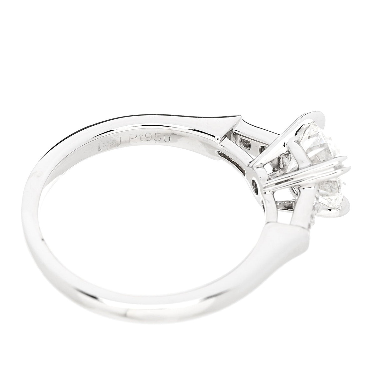 Harry Winston Platinum Diamond Classic Winston Engagement Ring 47 4