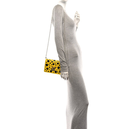 Louis Vuitton Epi Infinity Dots Twist Chain Wallet Yellow Black