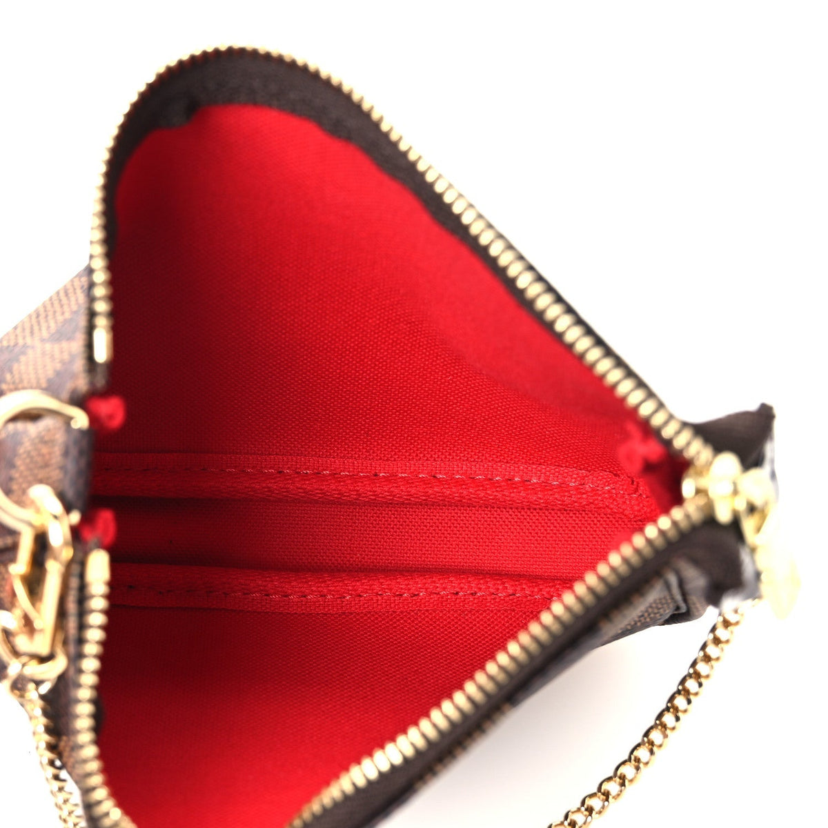 Louis Vuitton Damier Ebene Mini Pochette Accessories Brown 1964401