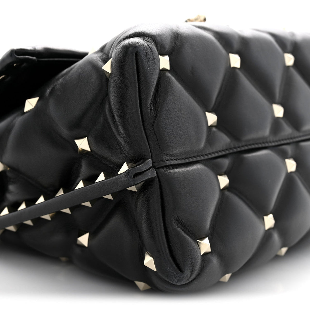 Valentino Garavani Nappa Medium Candystud Top Handle Bag Black 1981048
