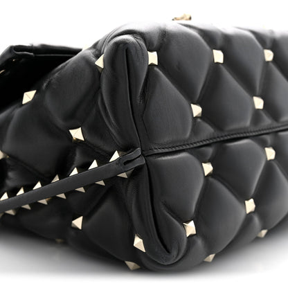 Valentino Garavani Nappa Medium Candystud Top Handle Bag Black 1981048