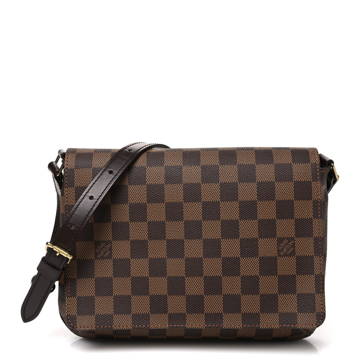 Louis Vuitton Damier Ebene Musette Tango Crossbody Shoulder Bag
