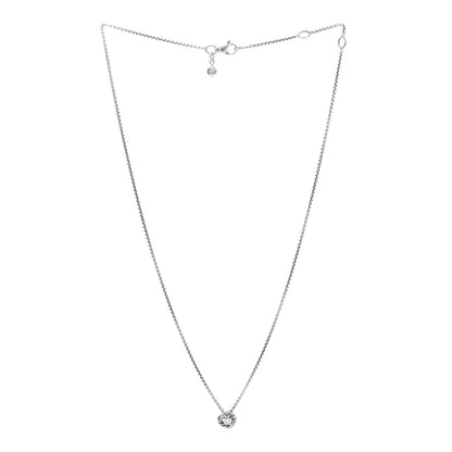 David Yurman Sterling Silver Diamond 8mm Petite Infinity Pendant Necklace