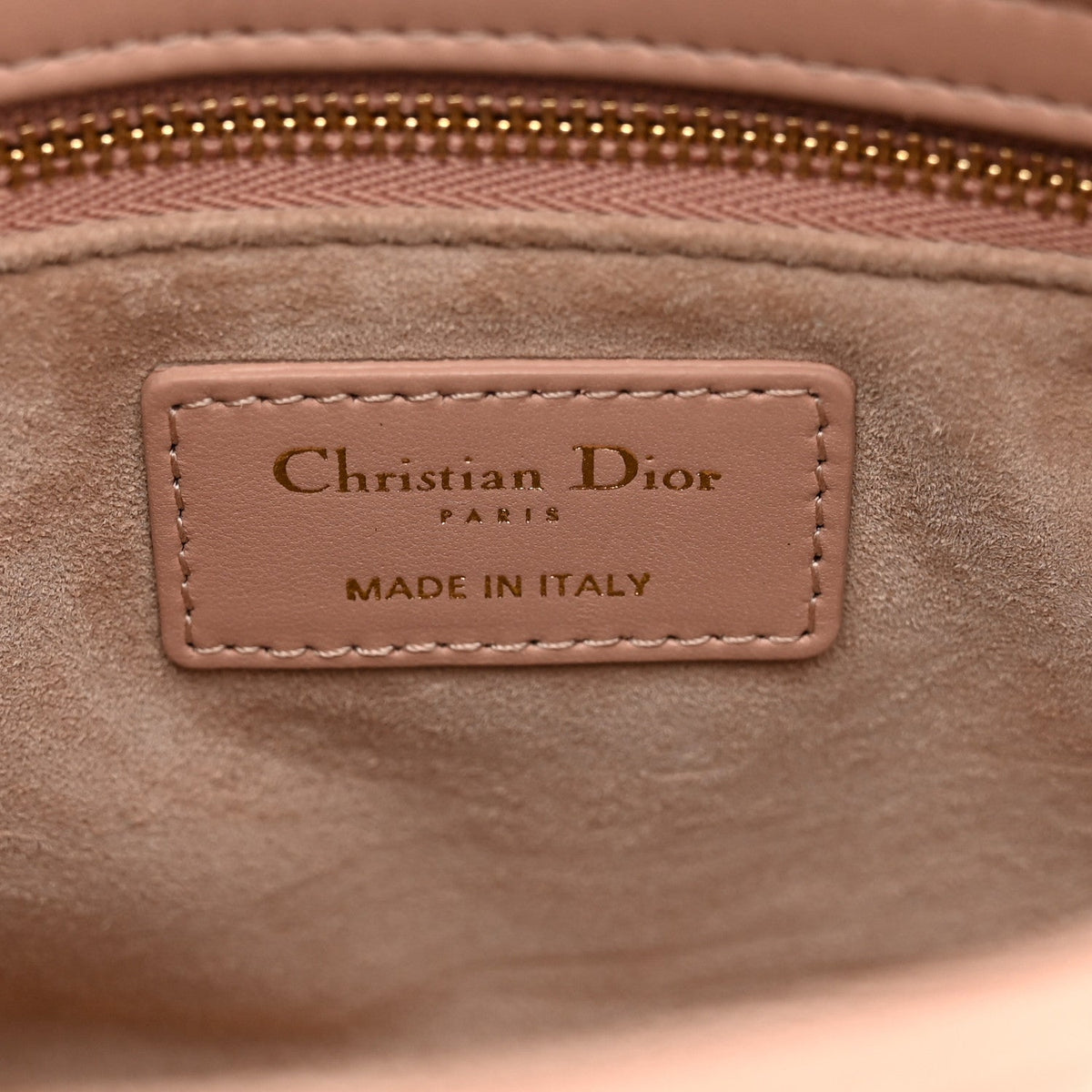 Christian Dior Lambskin Cannage Dragonfly Studs Small Lady Dior Rose Des Vents
