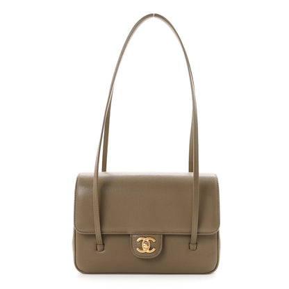 Chanel Shiny Caviar Preppy Coco Small Flap Bag Dark Khaki
