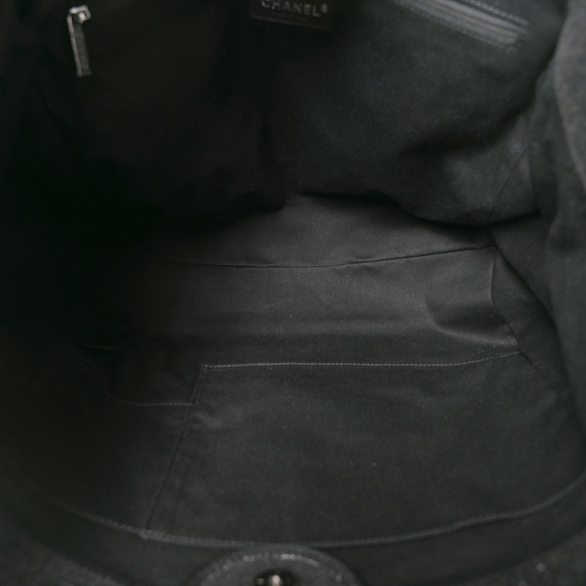 Chanel Lurex Boucle Medium Deauville Tote Black