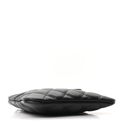 Chanel Lambskin Quilted Uniform Crossbody Bag Black