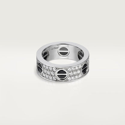 18K White Gold Diamonds Cartier Love Ring