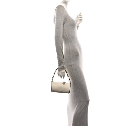 Gucci Calfskin Mini Blondie Barrel Shoulder Bag Mystic White